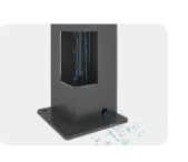 Model NX60 Drainage System: drain to the bottom of the post